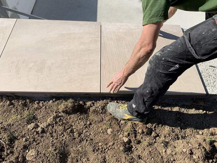 Pose carreaux jardin Mornant